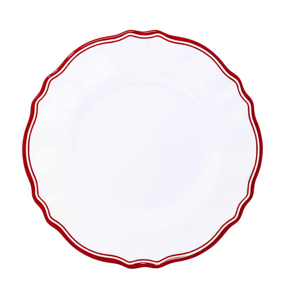 Red Border Plate Maison Red Dinner Plate – Dalmazio Design