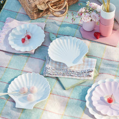 Bamboo Shell Plates, Natural, Set Of 6