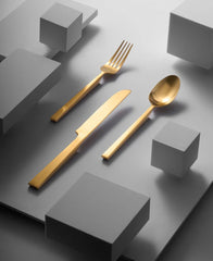 Hover Matte Gold 18/10 Stainless Steel Teaspoon
