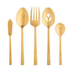 Hover Matte Gold 18/10 Stainless Steel 5 Piece Hostess Set