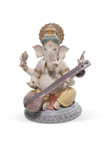 Veena Ganesha Figurine