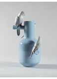 Parrot Parade Vase. Blue