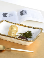 Golden Salerno Rectangular Dish