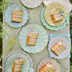 Floral Bamboo Small Plates, Assorted Set Of 6