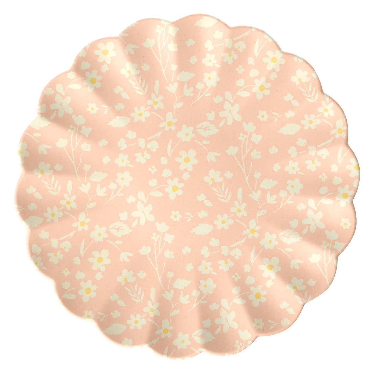 Floral Bamboo Small Plates, Assorted Set Of 6