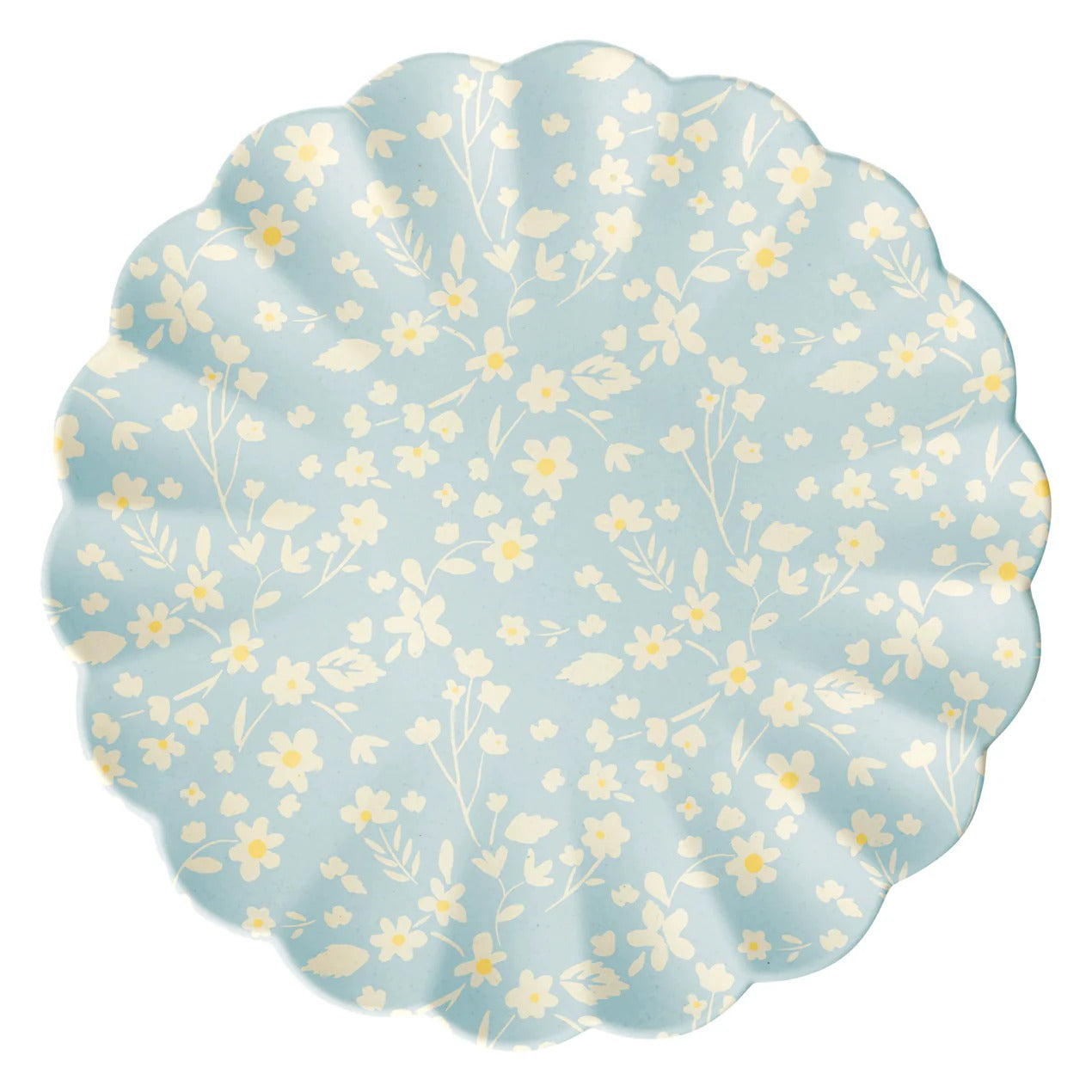 Floral Bamboo Small Plates, Assorted Set Of 6