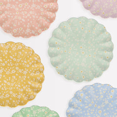 Floral Bamboo Small Plates, Assorted Set Of 6