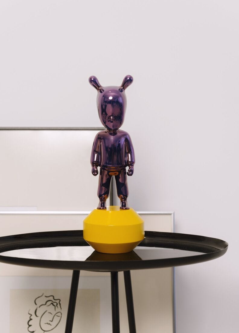 The Guest Little, Purple On Yellow Figurine, Small Model