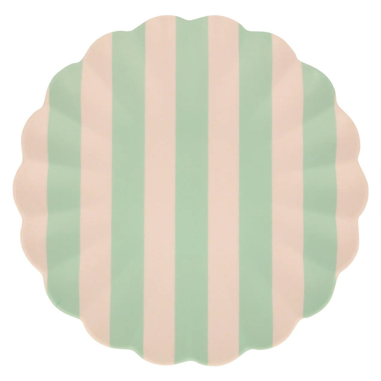 Stripey Bamboo Small Plates, Assorted Set Of 6
