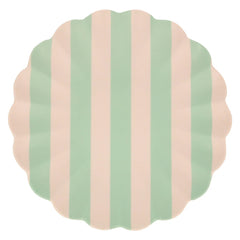 Stripey Bamboo Small Plates, Assorted Set Of 6