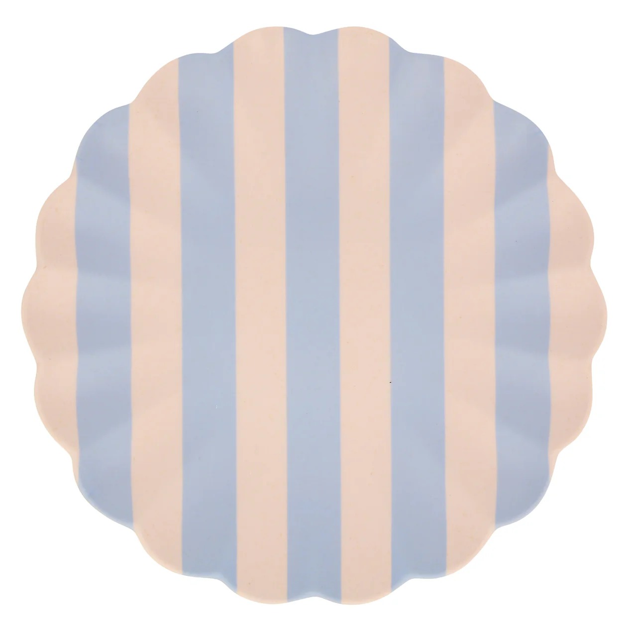Stripey Bamboo Small Plates, Assorted Set Of 6