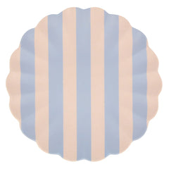 Stripey Bamboo Small Plates, Assorted Set Of 6
