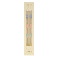Pastel Flowers Taper Candles, 2 pc Set