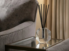 Crystal Diffuser Dimensional Design with Black Reeds
