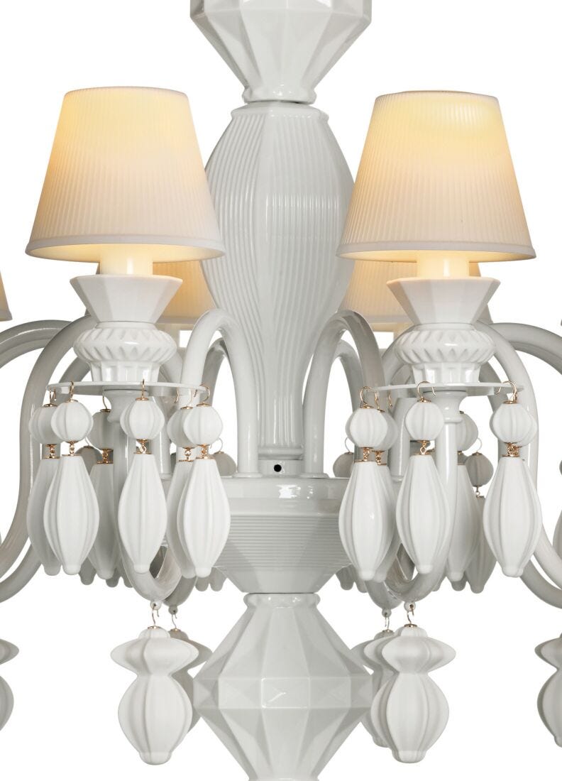 Belle De Nuit 12 Lights Chandelier. White (us)