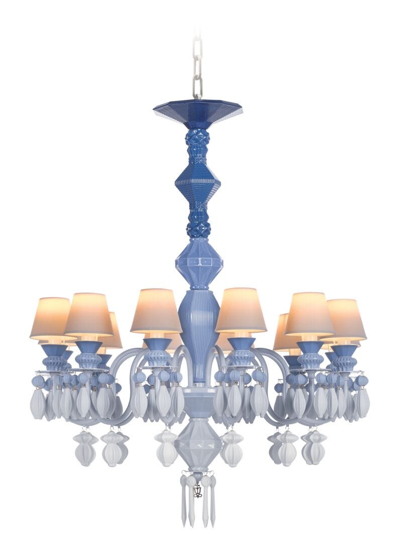 Belle De Nuit 12 Lights Chandelier. Blue (us)