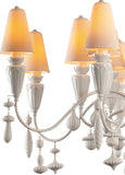 Ivy And Seed 16 Lights Chandelier. Medium Flat Model. White (us)