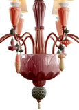 Ivy And Seed 8 Lights Chandelier. Red Coral (us)