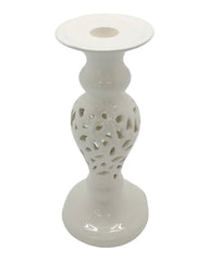 Debora Carlucci Porcelain Candle Holder w. Carving Design