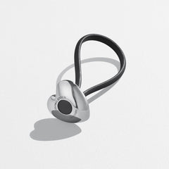 Heart Key Ring Stainless Steel Black Polyurrphan