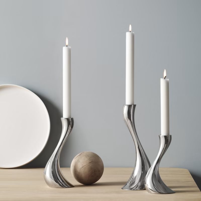 Cobra Candleholder Stainless Steel Mirror S,M,L 3 Pack