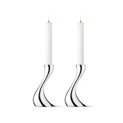Cobra Candleholder Stainless Steel Mirror Small 2 Pcs