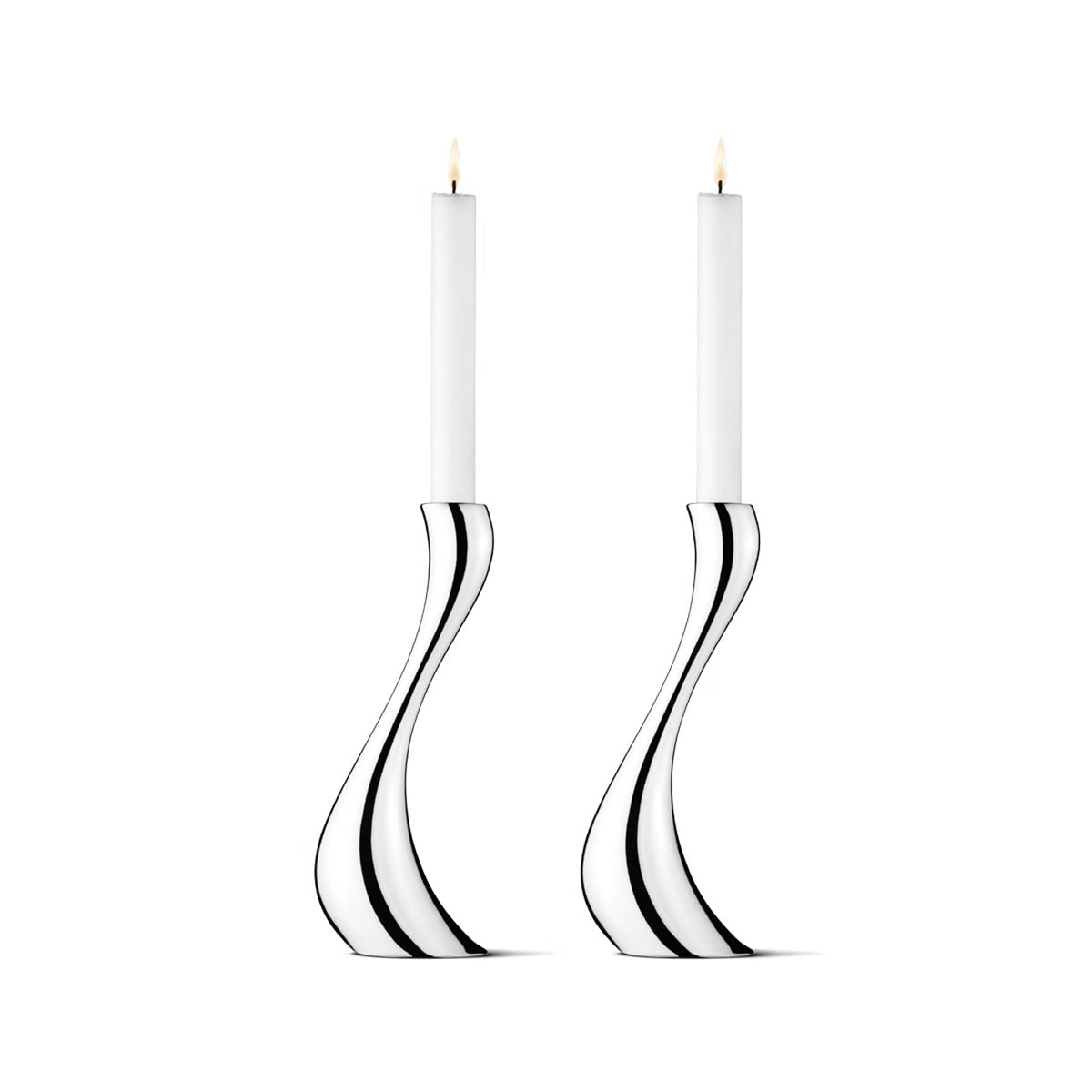 Cobra Candleholder Stainless Steel Mirror Large 2 Pcs