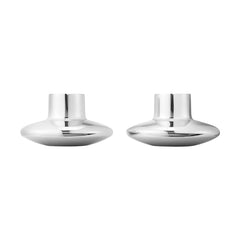 Henning Koppel Candle Holder Stainless Steel Mirror 2 Pcs