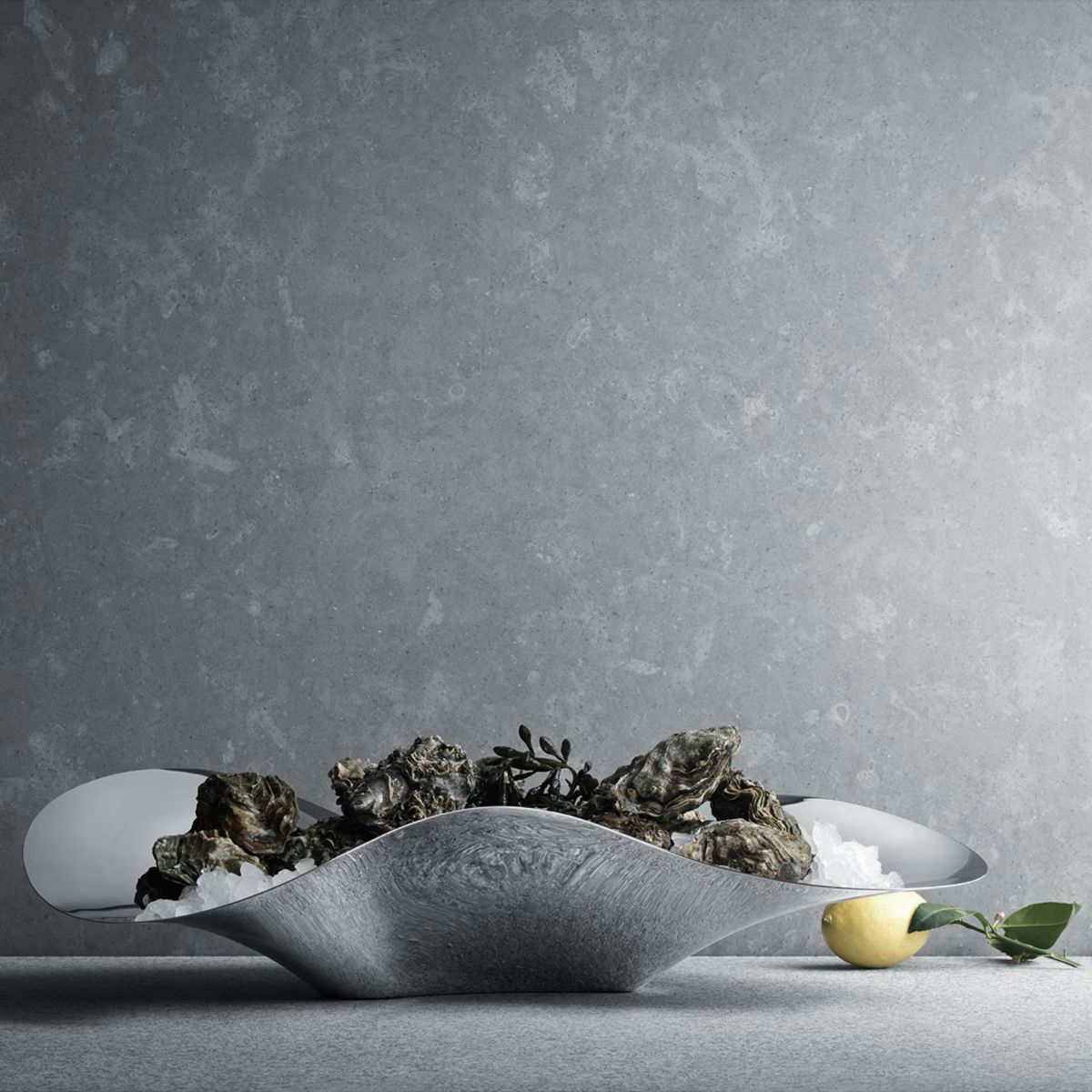 Indulgence Oyster Tray Stainless Steel Mirror