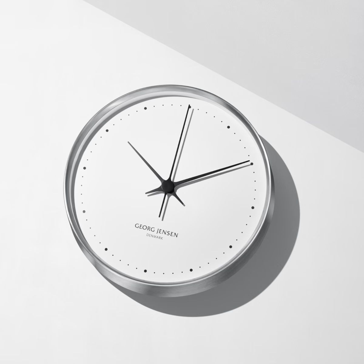 Henning Koppel Wall Clock Steel&White, Abs 30 cm