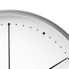 Henning Koppel Wall Clock Steel&White, Abs 30 cm
