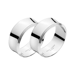 Pyramid Napkin Ring Stainless Steel Mirror 2 Pcs