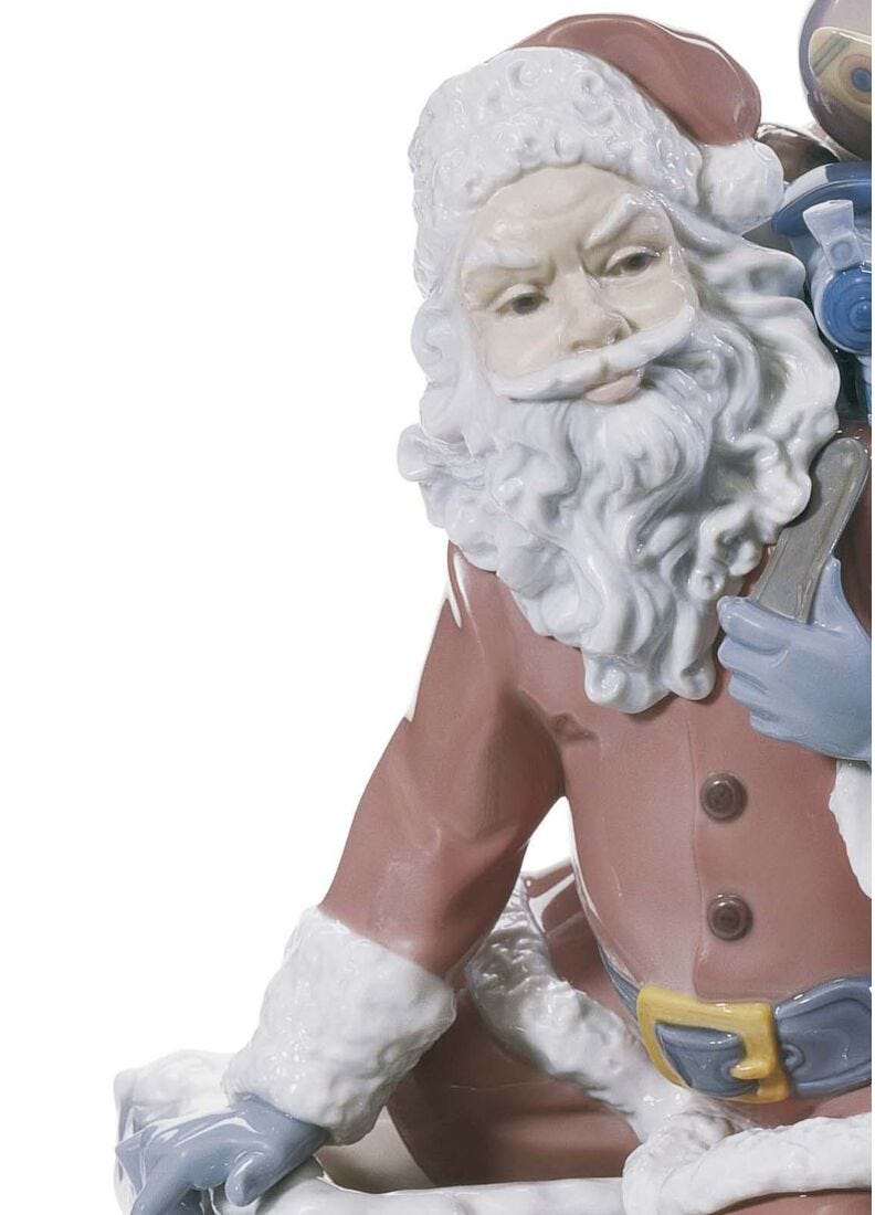 Down The Chimney Santa Figurine. Limited Edition