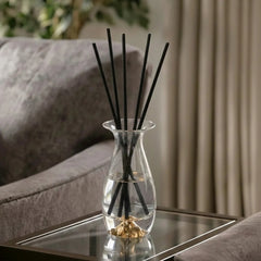 Clear Glass Jar Reed Diffuser - White Flower Scent - Reflection Base