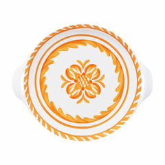 Sicily Orange Small Shallow Handled Bowl