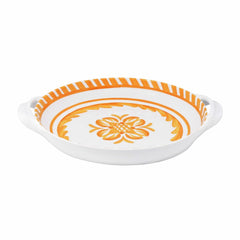 Sicily Orange Small Shallow Handled Bowl