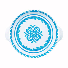 Sicily Teal Small Shallow Handled Bowl