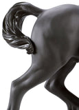 A Regal Steed Horse Sculpture. Silver Lustre