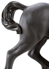 A Regal Steed Horse Sculpture, Silver Luster