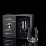 Elegance Stemless Wine Glass, Pair