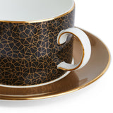 Gio Gold Accent Teacup & Saucer, Set Of 4