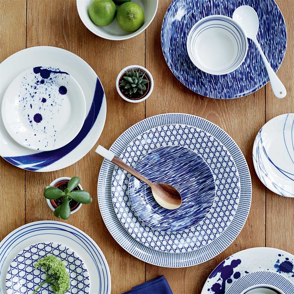 Blue Dots Dinner Plate