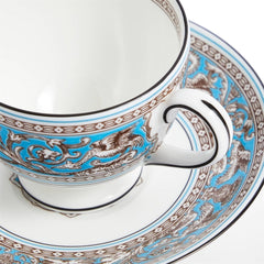 Florentine Turquoise Teacup And Saucer