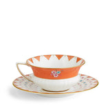 Wonderlust Peony Diamond Teacup & Saucer Set