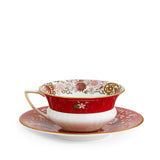 Wonderlust Crimson Orient Teacup & Saucer Set