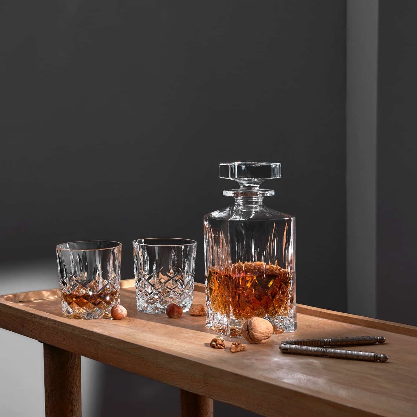 Double Old Fashioned, 11oz, Set of 2 & Square Decanter