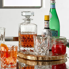 Double Old Fashioned, 11oz, Set of 2 & Square Decanter