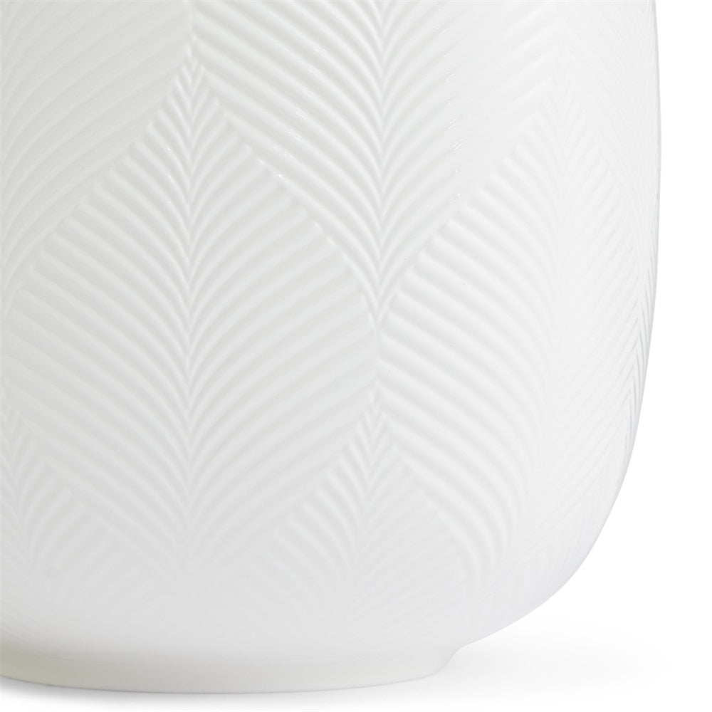 White Folia Vase Rounded