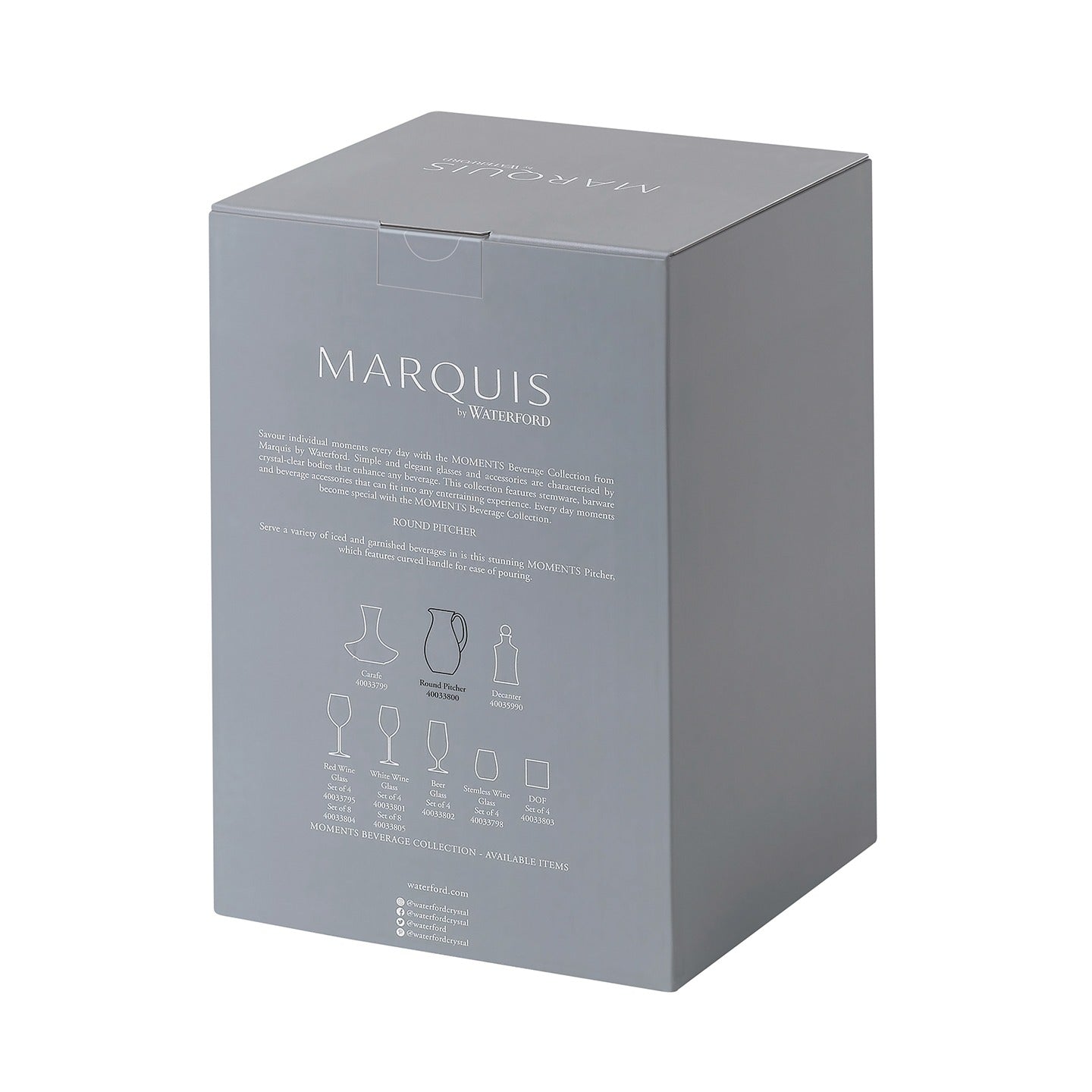 Marquis Moments Round Pitcher, 30oz