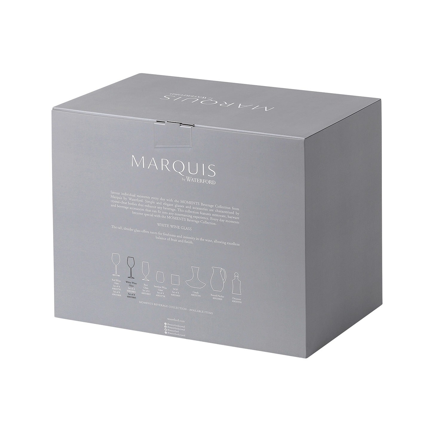 Marquis Moments White Wine, 12.5oz, Set of 8